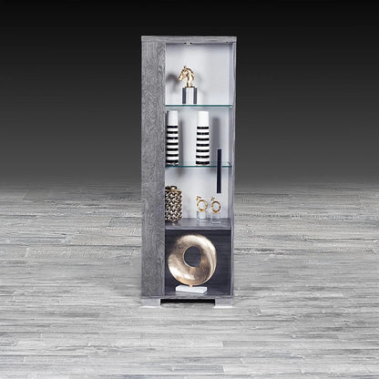 Ventura Single-Door Curio Cabinet | Gray Birch