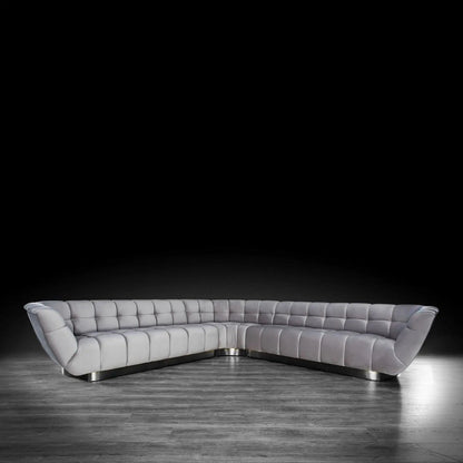 Vera Modular Sectional | Silver Finish