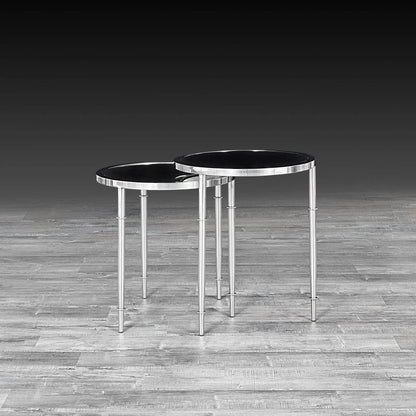 Veris End Table | Silver Accent with Contemporary Flair