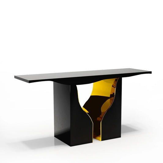 Vivaldi Black Gold Console Table Roberto Grassie