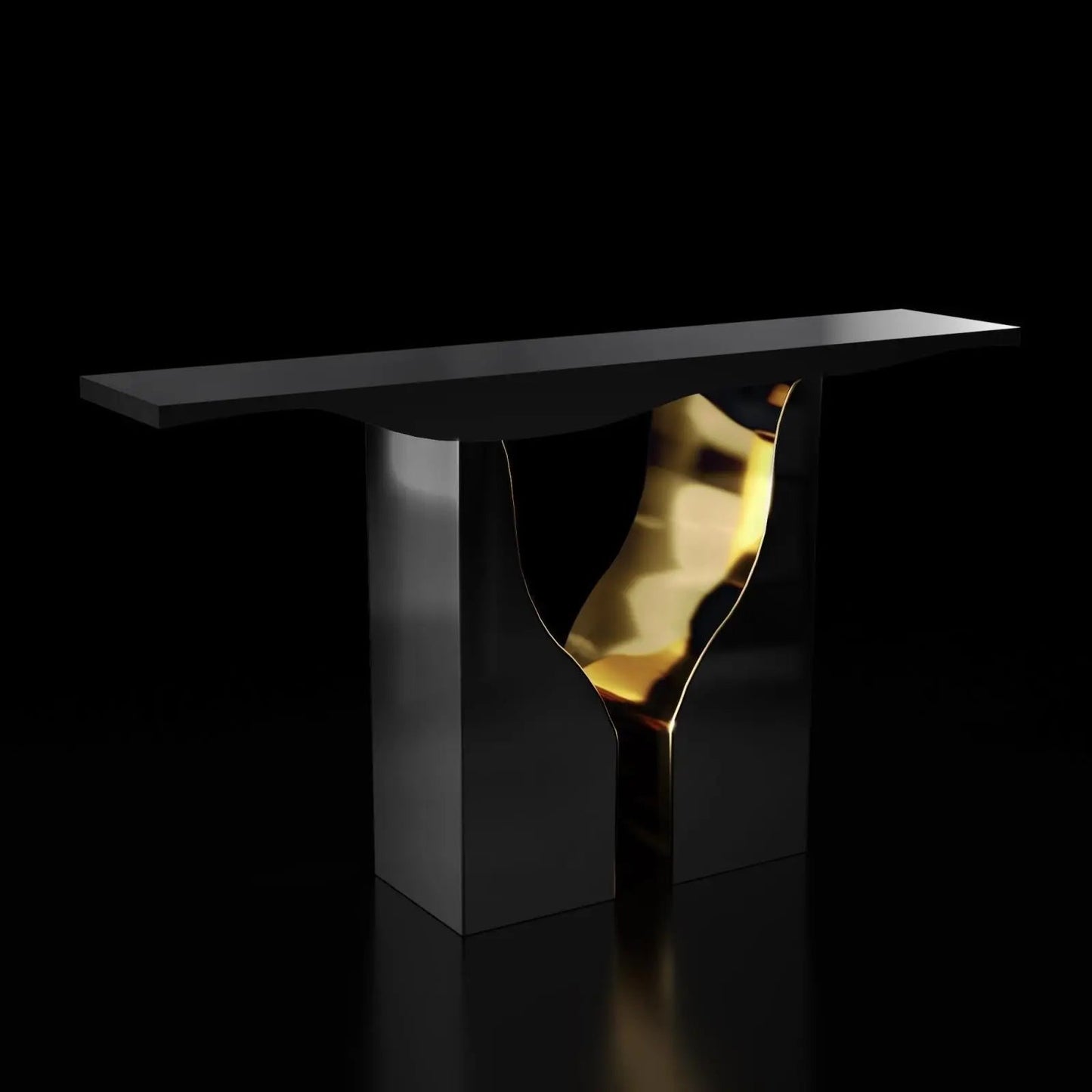 Vivaldi Sleek Black Console Table