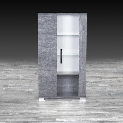 Ventura Double-Door Curio Cabinet – Gray Birch