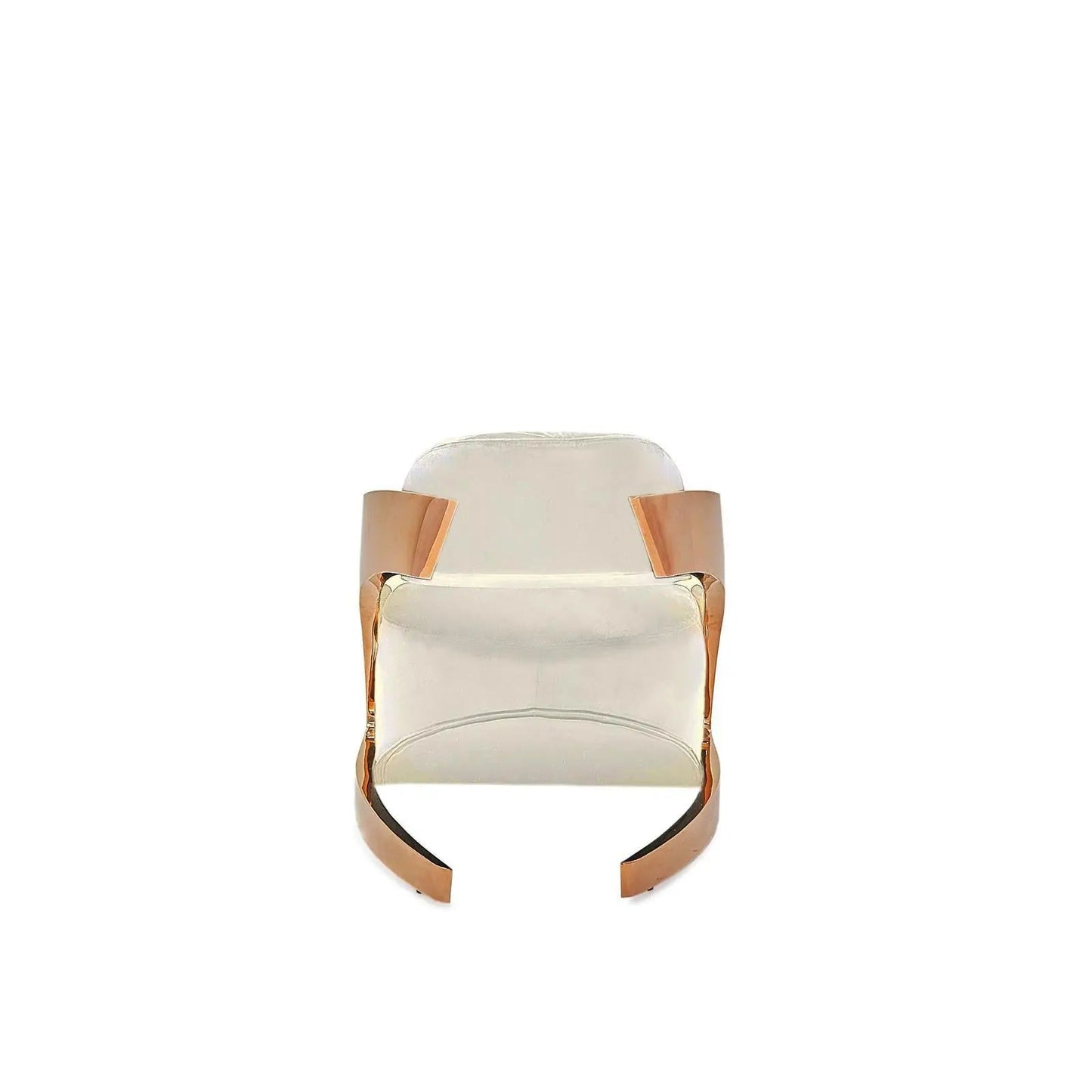 Zetta Arm Chair with Rose Gold Base | Velvet Upholstery