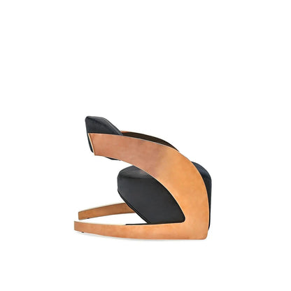 Zetta Arm Chair with Rose Gold Base | Velvet Upholstery