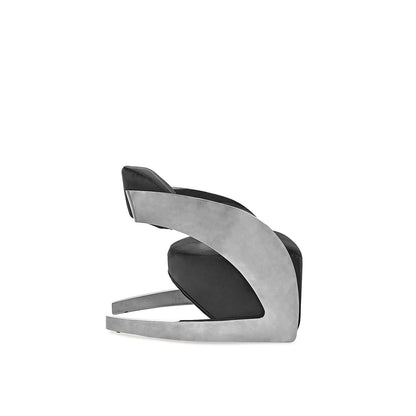 Zetta Silver Arm Chair | Soft Velvet Finish