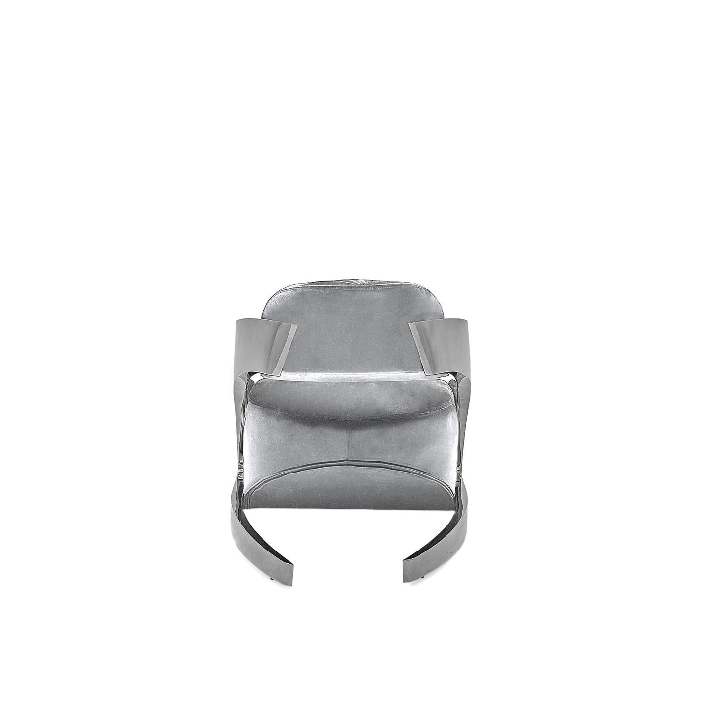 Zetta Silver Arm Chair | Soft Velvet Finish